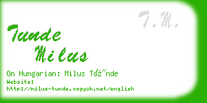 tunde milus business card